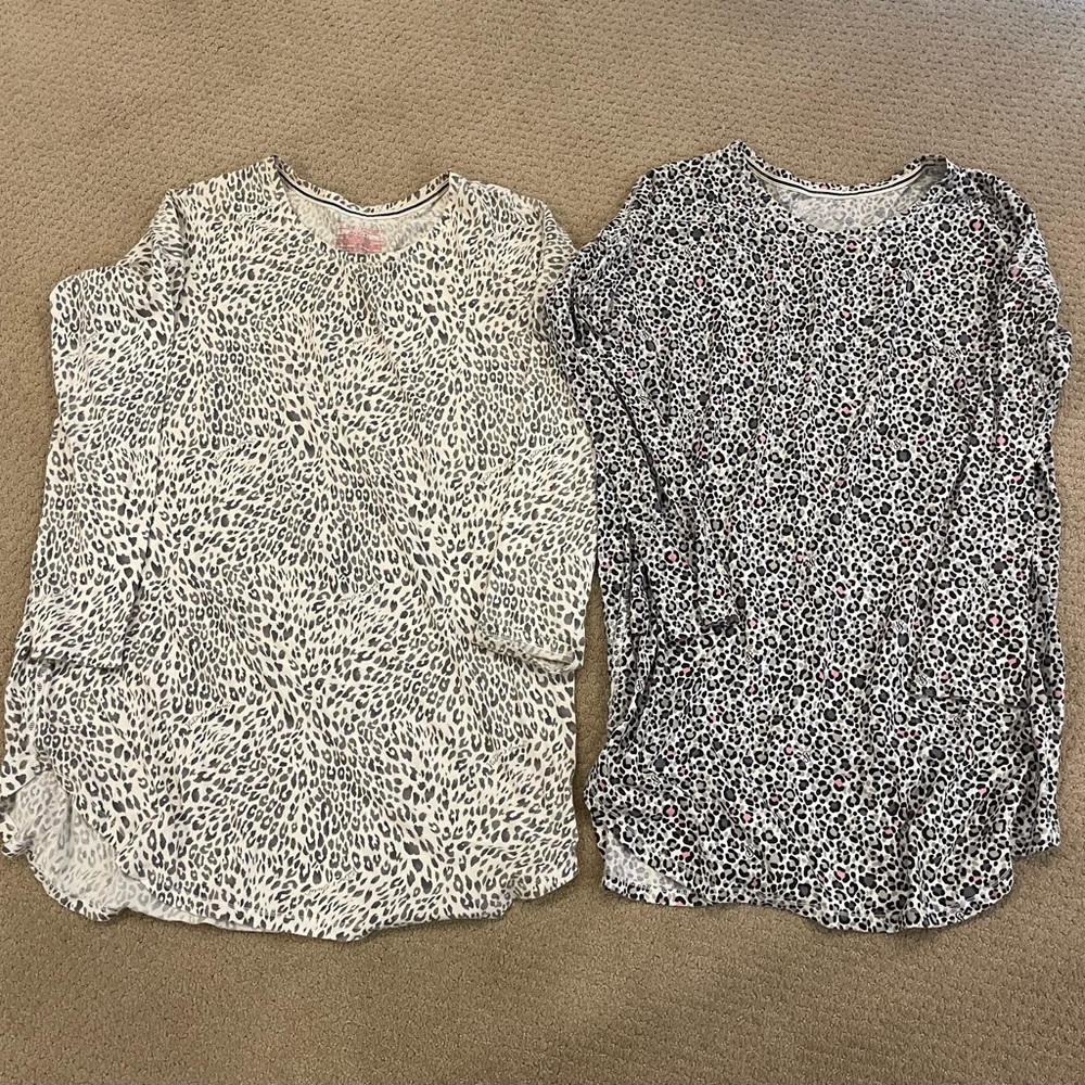 2 Long Sleeve Victoria Secret Nightgowns Medium